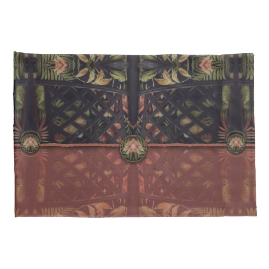 Tropische Latticework-koppeling Kussensloop (Achterkant-Rechts)