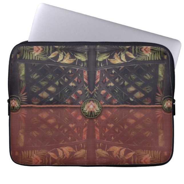 Tropische Latticework-koppeling Laptop Sleeve (Voorkant)