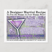 Tropische Lavendel Mint Martini Briefkaart (Voorkant)