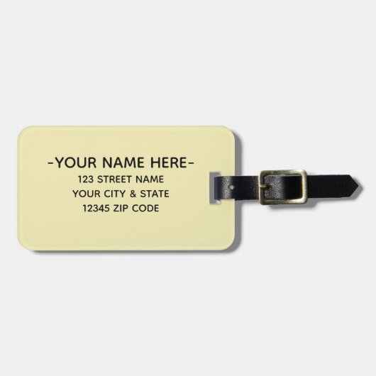 Tropische Leaf Laten we het Citaat gaan | BAGAGEL Bagagelabel (Voorkant horizontaal)