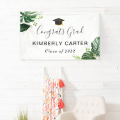 Tropische Leaves Congrats Afstudeerder Graduation  Spandoek (Insitu)