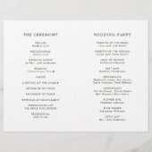 Tropische Leaves Green Wedding Ceremony Program (Achterkant)