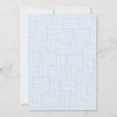 Tropische Leaves Marble Blue Baby shower Invitatio Kaart (Achterkant)