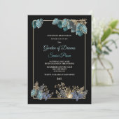 Tropische Leaves Prom Uitnodiging (Staand voorkant)