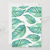Tropische Leaves Summer Bridal Shower Kaart (Achterkant)