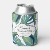 Tropische lebpalm boomruis blikjeskoeler (Blikje Voorkant)