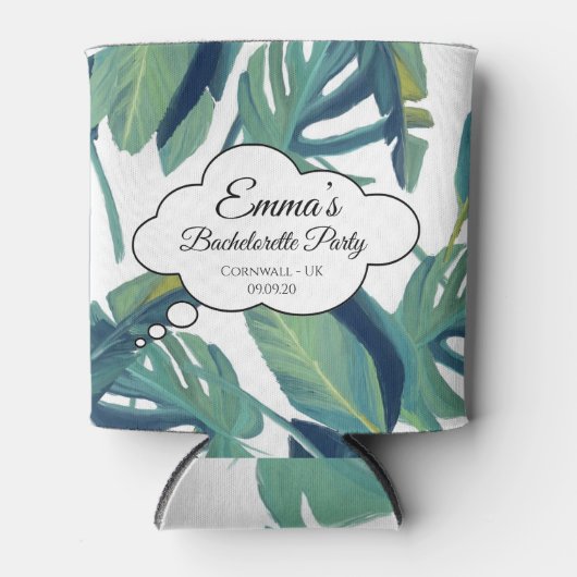 Tropische lebpalm boomruis blikjeskoeler (Voorkant)