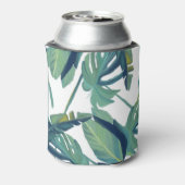 Tropische lebpalm boomruis blikjeskoeler (Blikje Achterkant)