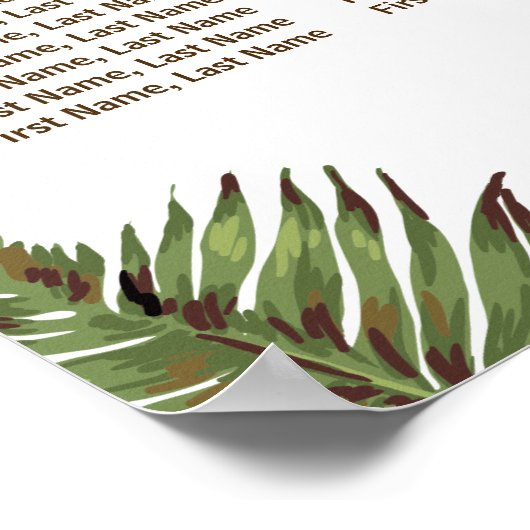 Tropische lederen anananasseidovenzitje poster (Hoek)