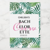 Tropische lederen bachelorette, bemanning zomertij wijn etiket (Enkel label)