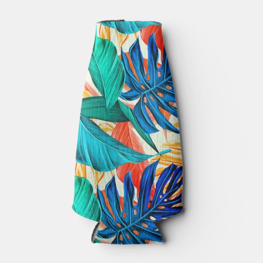 Tropische lederen flessenkoeler flesjeskoeler (Voorkant)