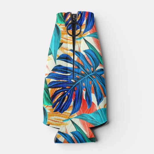 Tropische lederen flessenkoeler flesjeskoeler (Achterkant)