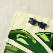 Tropische lederen keukenhanddoek - aangepaste kleu strandlaken (In situ)