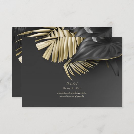 Tropische lederen sympathie bedankt (Voorkant / Achterkant)