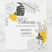 Tropische lederen Wijnlabel Wijn Etiket (Enkel label)