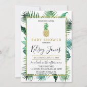 Tropische lef-ananas marine en witte streep kaart (Voorkant)