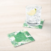 Tropische lef Wedding Save the Date Kartonnen Onderzetters (Insitu)