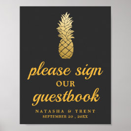 Tropische legantie | Pananassons voor het huwelijk Poster