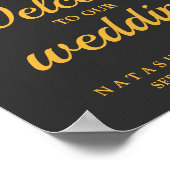 Tropische legantie | Pananassons voor het huwelijk Poster (Hoek)