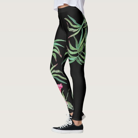 Tropische Leggings Hibiscus en Bamboo (Links)