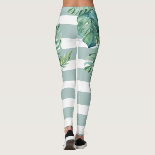 Tropische Leggings Monstera Leaves (Achterkant)