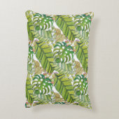 Tropische lekkage in Waterverf Accent Kussen (Achterkant (Verticaal))