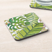 Tropische lekkage in Waterverf Bier Onderzetter (Linkerzijde)