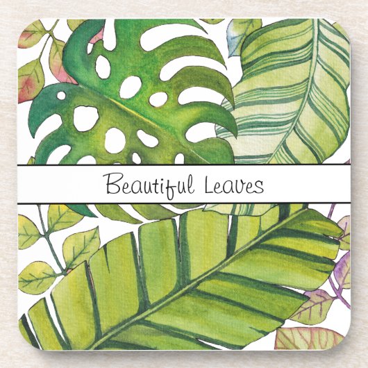 Tropische lekkage in Waterverf Bier Onderzetter (Voorkant)