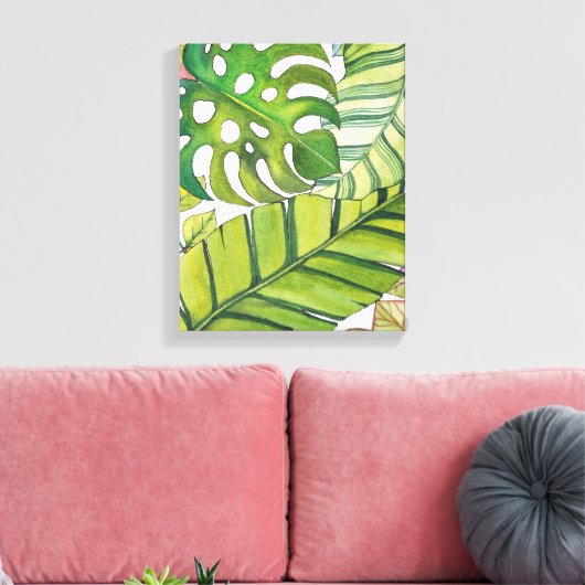 Tropische lekkage in Waterverf Canvas Afdruk (Insitu (Woonkamer))