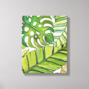 Tropische lekkage in Waterverf Canvas Afdruk