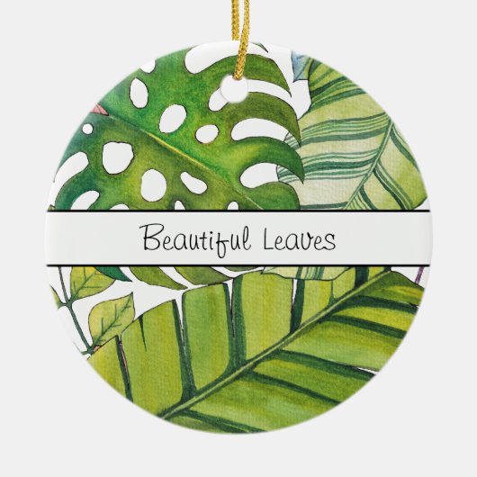 Tropische lekkage in Waterverf Keramisch Ornament (Voorkant)