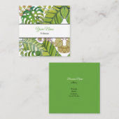 Tropische lekkage in Waterverf Vierkante Visitekaartje (Voorkant / Achterkant)