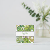 Tropische lekkage in Waterverf Vierkante Visitekaartje (Staand voorkant)