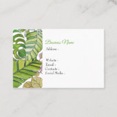 Tropische lekkage in Waterverf Visitekaartje (Achterkant)