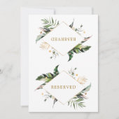 Tropische lekkages Gold Wedding Gereserveerd Tent  (Voorkant)