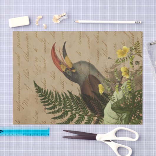 Tropische lekken en Toucan Ephemera Tissuepapier (Craft)