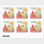 Tropische lekkernijen – Zomer Snack Sticker Set (Vel)