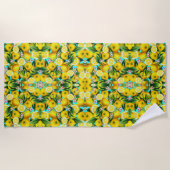 TROPISCHE LEMONS BEACH TOWEL STRANDLAKEN (Voorkant)