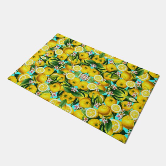TROPISCHE LEMONS DOORMAT DEURMAT (Schuin)