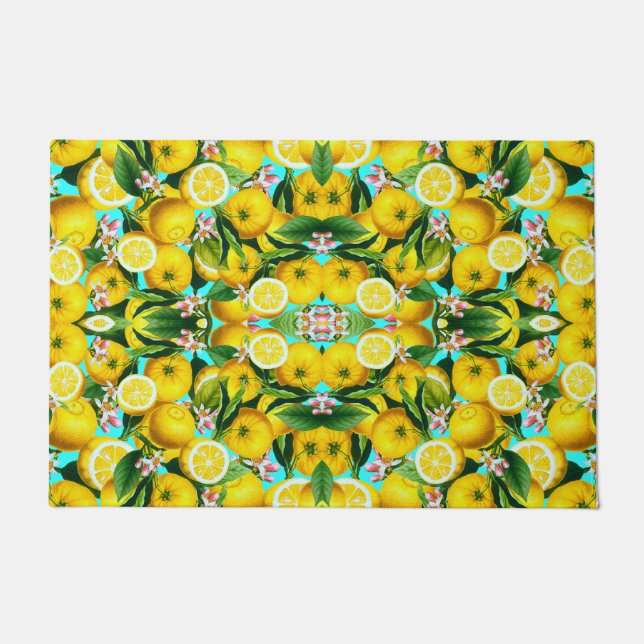 TROPISCHE LEMONS DOORMAT DEURMAT (Voorkant)