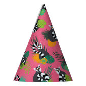 Tropische lemuren - Roze Feesthoedjes (Links)