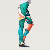 Tropische lente- en zomerbladeren leggings (Rechts)