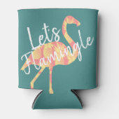 Tropische Let's Flamingle Flamingo & Pineapples Blikjeskoeler (Voorkant)