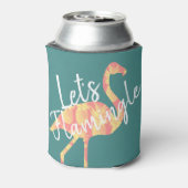 Tropische Let's Flamingle Flamingo & Pineapples Blikjeskoeler (Blikje Achterkant)