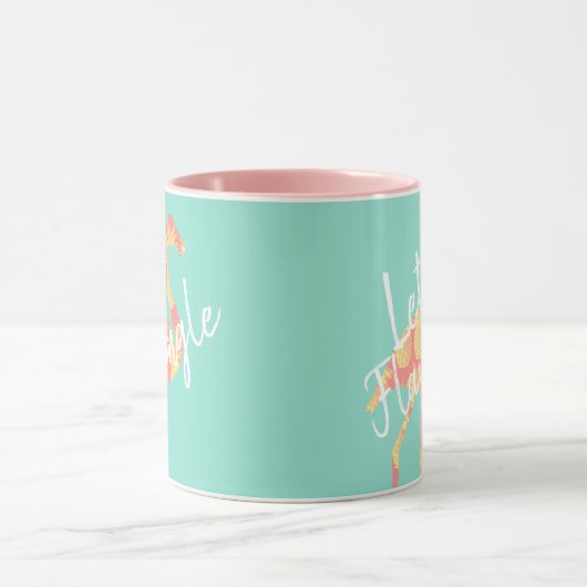 Tropische Let's Flamingle Flamingo & Pineapples Mok (Midden)