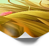 Tropische Leuke Baby Giraffe Cartoon Perfect Poster (Hoek)