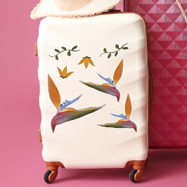 Tropische levendige handgetekende paradijsvogel sticker