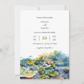 Tropische Levendige Vis Koraal Reef Strand Wedding Kaart (Voorkant)