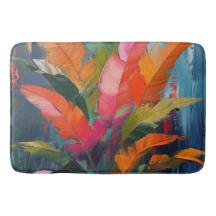 Tropische Levendigheid – Abstract Kleurig Blad Badmat