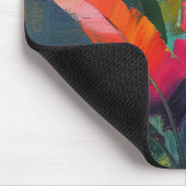 Tropische Levendigheid – Abstract Kleurrijke Blade Muismat (Hoek)